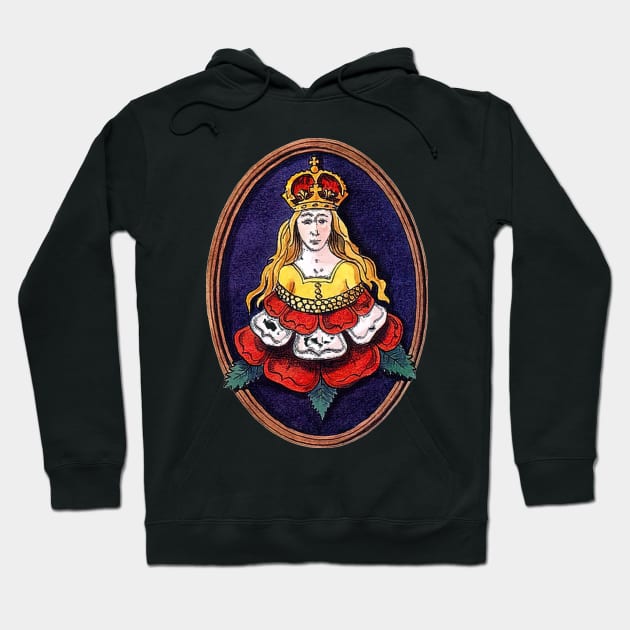 Katherine Parr Royal Badge Queen Tudor Rose Hoodie by Pixelchicken